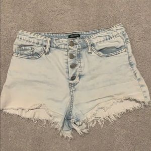 white washed jean shorts